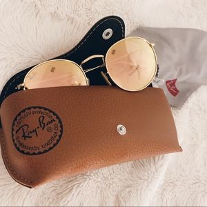 Ray-Bans Copper Round Flash Lenses OVER 60% OFF